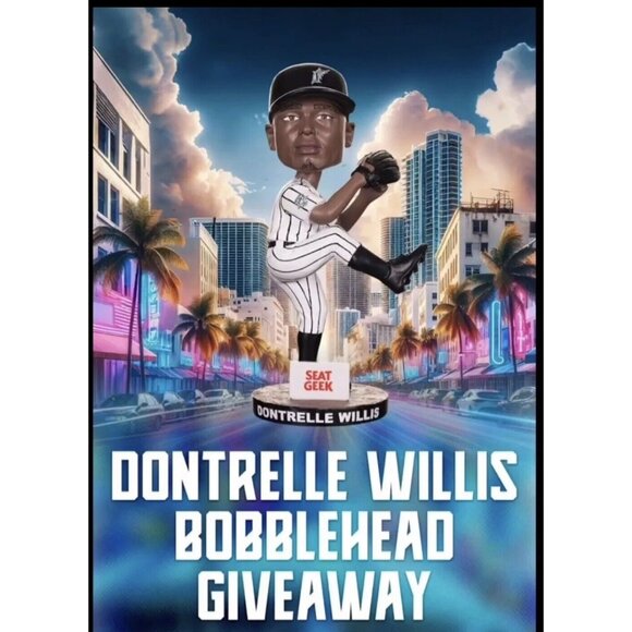 Miami Florida Marlins Dontrelle Willis Bobblehead Brand New In Box SGA 6/9/24 - Picture 1 of 2